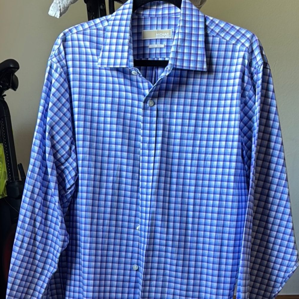 Michael Kors Plaid Men's Collared Shirt